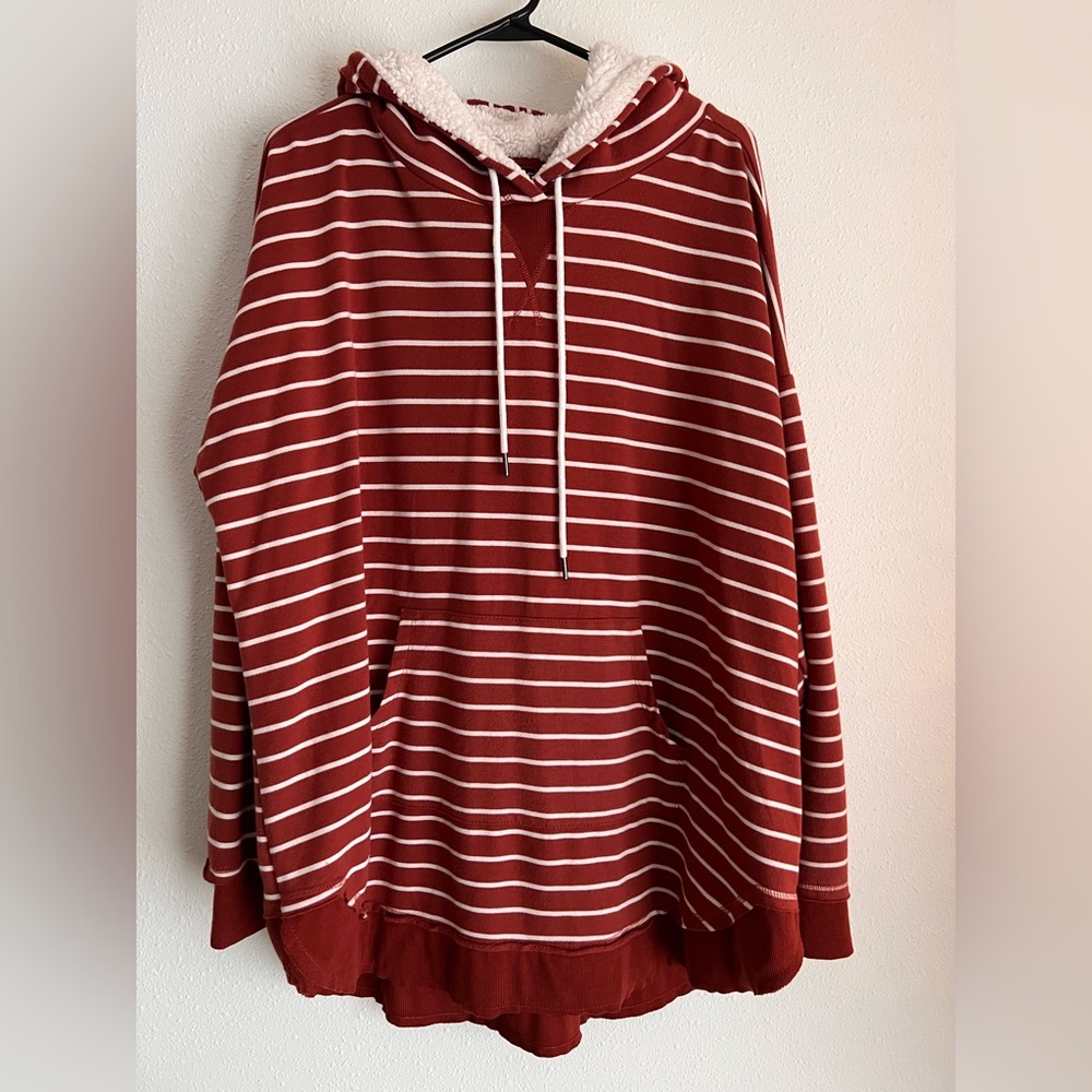 Maurices Rust Striped Sweatshirt